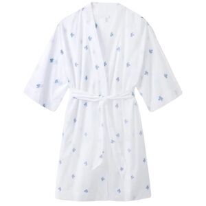 The White Company London Sleepwear Cotton Embroidered Robe Size Small